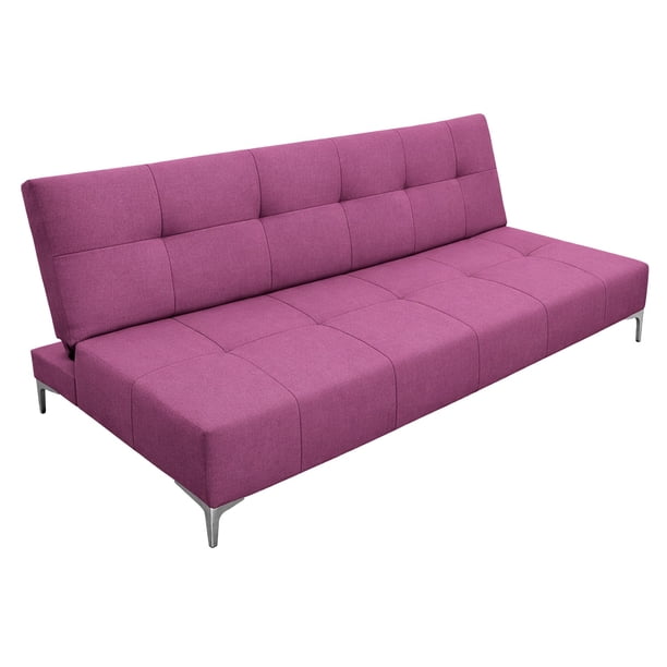 Sofá Cama EL BAZAR STORE Reclinable Vegas Terciopelo Rosa 3 posiciones 75 cm Altura 170 cm largo 80 cm Profundidad