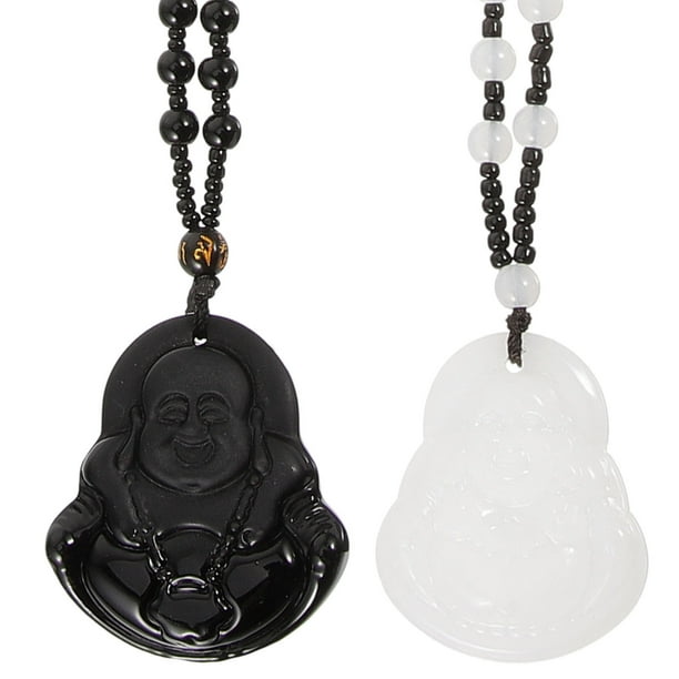GOOHOCHY 2 collares colgantes de Buda, collar de moda, joyería, regalo para mujeres y hombres.