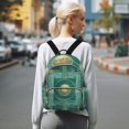 thumbnail image 7 of JIALIOU Mini Backpack Purse for Women Quilted Casual Daypack Small Travel Shoulder Bag, Abstract Teal Geometric, 7 of 7