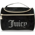 thumbnail image 3 of Makeup Bag Cosmetics Organizer Travel Essentials Hanging Duffel Velour Rhinestones Black, 3 of 6