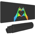 thumbnail image 2 of Pride Day Love Heart Gaming Mouse Pad Pride Large Mouse Pad (31.5x11.8 Inch) Non-Slip Rubber Base Large Desk Mat Desk Protector for Home Office Gaming Work, 2 of 6