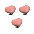 thumbnail image 1 of Naiovety 3x Perillas únicas para cajones con forma de corazón y pescado para puertas de gabinetes, cajones, puertas, manijas de gabinetes y Decoración del hogar Rosa talla grande, 1 of 6