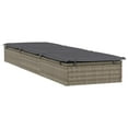 thumbnail image 4 of vidaXL Patio Sunbed Set of 3 Gray PE Rattan, Powder-Coated Steel Large, 4 of 5