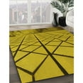thumbnail image 2 of Ahgly Company Indoor Square Patterned Dark Yellow Green Area Rugs, 4' Square, 2 of 6