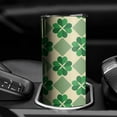 thumbnail image 2 of Lucky Four-leaf Clover 20 Oz Skinny Tumbler with Lid and Straw - Double Wall Vacuum Insulated Tumbler- Birthday Gifts for Mom Sister Friends Women, 2 of 7