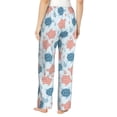 thumbnail image 3 of Goofa Sea Turtle Printed Soft Pajama Pants for Women, Wide Leg Comfy Casual Lounge Yoga Pants-, 3 of 9
