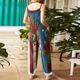 thumbnail image 4 of JULMCOMO American Flag Jumpsuits for Women 1776 Plus Size Cotton Linen Sleeveless Patriotic Overalls Spaghetti Straps Independence Day Wide Leg 4th of July Outfits with Pockets Navy M, 4 of 6