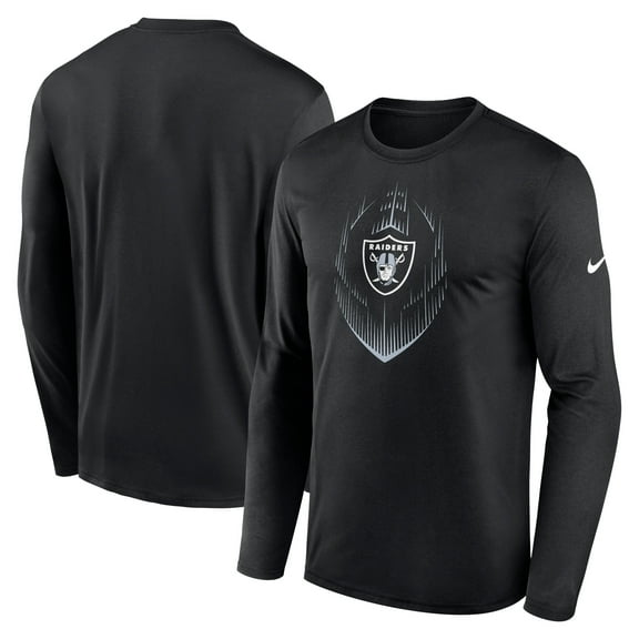 Men's Nike Black Las Vegas Raiders Icon Legend Performance Long Sleeve T-Shirt