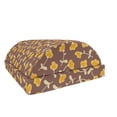 thumbnail image 1 of Floral Foot Rest, Continuous Flowers Autumnal Tones Vintage Look Pattern, Non-Slip Backing Adjustable Ergonomic Memory Foam Leg Support for Office, Mustard Cocoa, by Ambesonne, 1 of 5