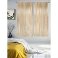 thumbnail image 3 of Orange Brown Sheer Curtains 72 Inch Length 2 Panels Set, Modern Abstract Art Ombre Striped Voile Window Treatment Rod Pocket Curtains Sheers Drapes for Bedroom/Living Room/Kitchen 52"x72"x2, 3 of 7