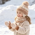 thumbnail image 6 of Toddler Hats, Gloves and Scarves Sets Winter Warm Knit Thick Thermal Stretchy Ski Head Hat Scarf Gloves Set, 6 of 7