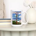 thumbnail image 3 of 15 fl oz Ceramic Mug, Falmouth, Cape Cod, Massachusetts, Destination Signpost, Dishwasher & Microwave Safe, 3 of 5