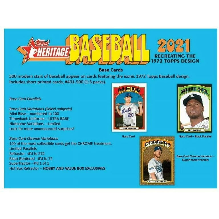 Topps 2021 Heritage Baseball Hanger Trading Card Pack - Walmart.com