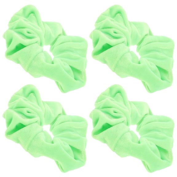 Luxshiny Elastic Ponytail Holders Hair Scrunchies Light Green 4pcs