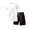 Clear, variant on TKKCS Mens 2 Piece Activewear Sets- Short Sleeve Crew Neck T-Shirt and Drawstring Shorts Pullover Summer Casual Lightweight Tracksuits Outfits Black Size 2XL