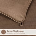 thumbnail image 3 of Superior Basketweave Plush Down Alternative Comforter, King, Taupe, 3 of 13