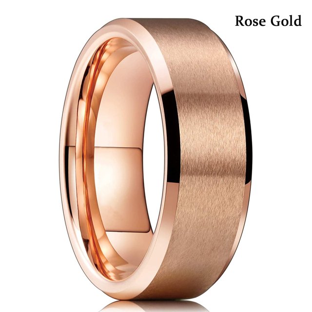 Anillo de dragón celta de acero inoxidable con borde biselado y ranura roja para hombre de 8mm a la moda, anillo de fibra de carbono rojo con incrustaciones de circón, anillo de boda para hombre Dengxun unisex