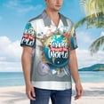 thumbnail image 5 of Daiia Travel Around The World Hawaiian Shirt for Men Gentle Cotton Regular Short Sleeve Casual-3X-Large, 5 of 9