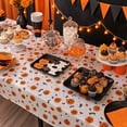 thumbnail image 3 of Halloween Disposable Tablecloth 54x108Inch, Black Pumpkin Design Party Cloth, Waterproof Plastic Table Cover for Indoor Outdoor Dining Buffet Decor, 3 of 7