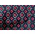 thumbnail image 4 of oneOone Cotton Poplin Fabric Diamond & Swirl Ikat Printed Fabric 1 Yard 42 Inch Wide, 4 of 4