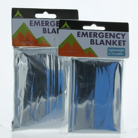 7Ft Lightweight emergency Blanket Lot of 2 Survival Gear Cold