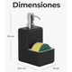 thumbnail image 3 of Dispensador Xtellar De Jabon Liquido Con Esponja Para Baño Y Cocina Color Negro, 3 of 3