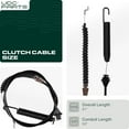 thumbnail image 2 of UDC Parts 946-04618C Deck Engagement Clutch Cable for 61 inch MTD Troy Bilt Cub Cadet 946-04618B 946-04618 746-04618B 946-04618A 746-04618A 746-04618 1040 1045 LTX1040 LTX1042 LTX1045, 2 of 6