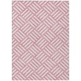 thumbnail image 2 of Addison Rugs Chantille Indoor/Outdoor Transitional Squares Pink Washable Rectangle Rug, 9' x 12', 2 of 6