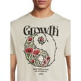 thumbnail image 6 of Growth Floral Yin Yang Men's Graphic Tee with Short Sleeves, Sizes S-3XL, 6 of 6
