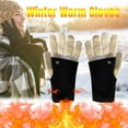 thumbnail image 4 of QSAWXQZ Unisex Convertible Fingerless Gloves with Mitten Flap Women Men Two Tone Knit Flip Top Winter Mittens Multicolor Free Size, 4 of 6