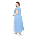 thumbnail image 3 of Maxi vestido de algodon Roman Fashion /Tallas Extras, 4365 (Azul claro) azul 42, 3 of 6
