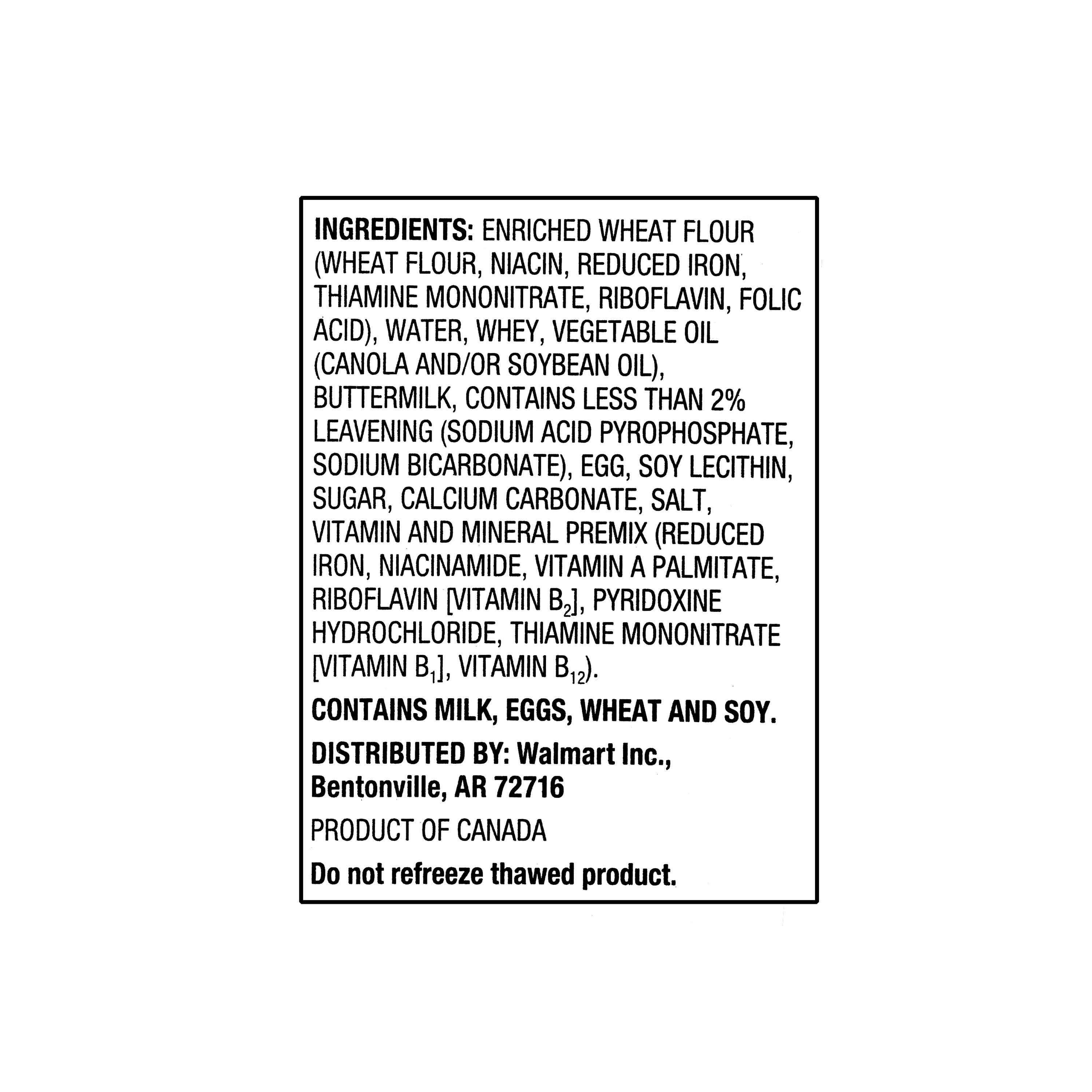Great Value Buttermilk Waffles, 12.3 oz, 10 Count (Frozen)