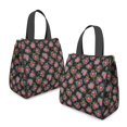 thumbnail image 2 of Pioneer Flower Floral Print Pattern Insulated Lunch Bag for Women Men, Large Portable Soft Cooler Tote, Thermal Food Storage Bag with Pearl Cotton, 8.66L, 8.75"x5.75"x9.5", 2 of 6