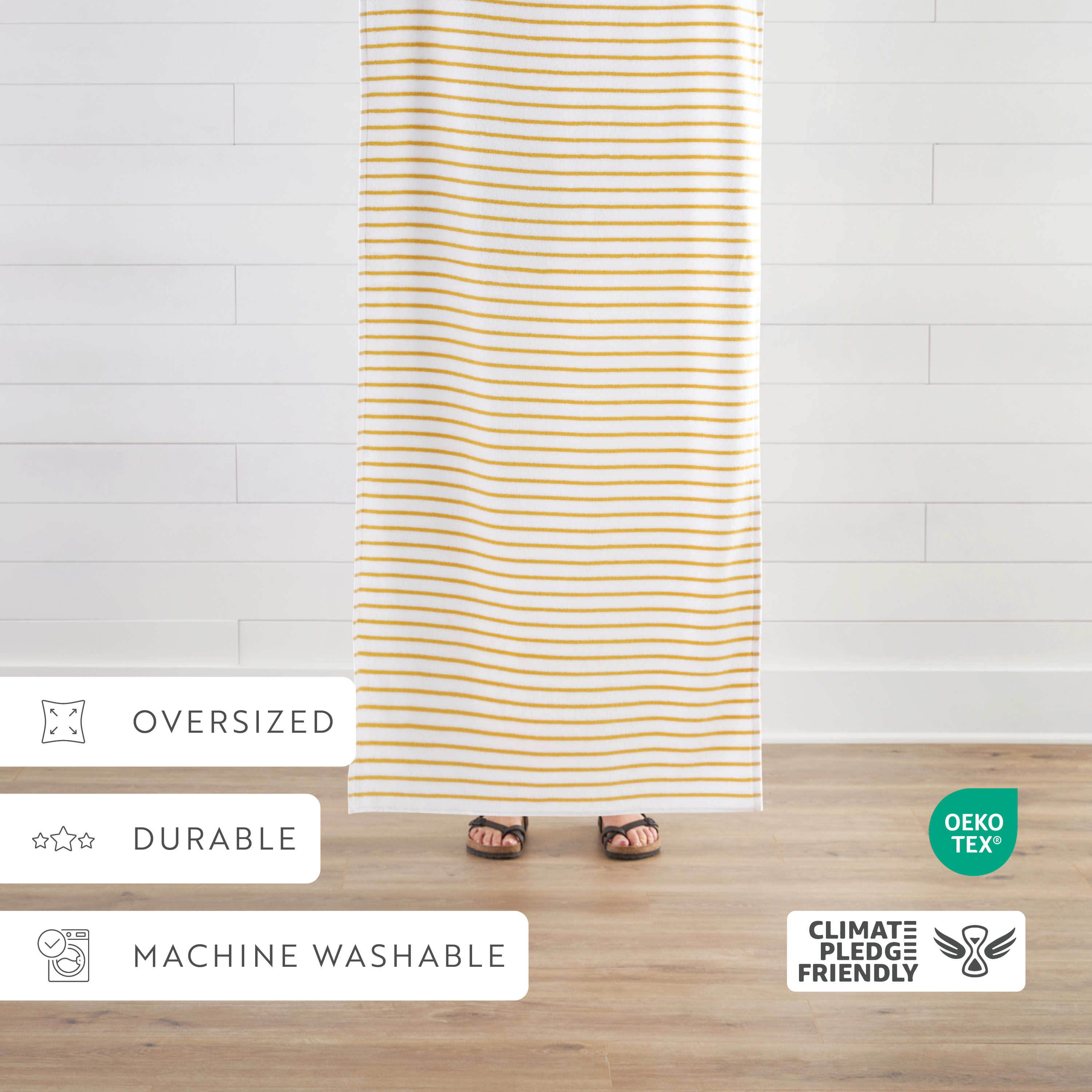 Noble Linens 4 pack Striped Cotton Cabana Beach and Pool Towels