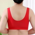 thumbnail image 5 of Bigersell Snap Front Closure Bras for Women Floral Lace Mesh Push up Bra No Underwire Full-Coverage Wireless Bra Comfort Soft V-Neck Lightly Padded Bralette Everyday Bras C-20-Red 95B, 5 of 6