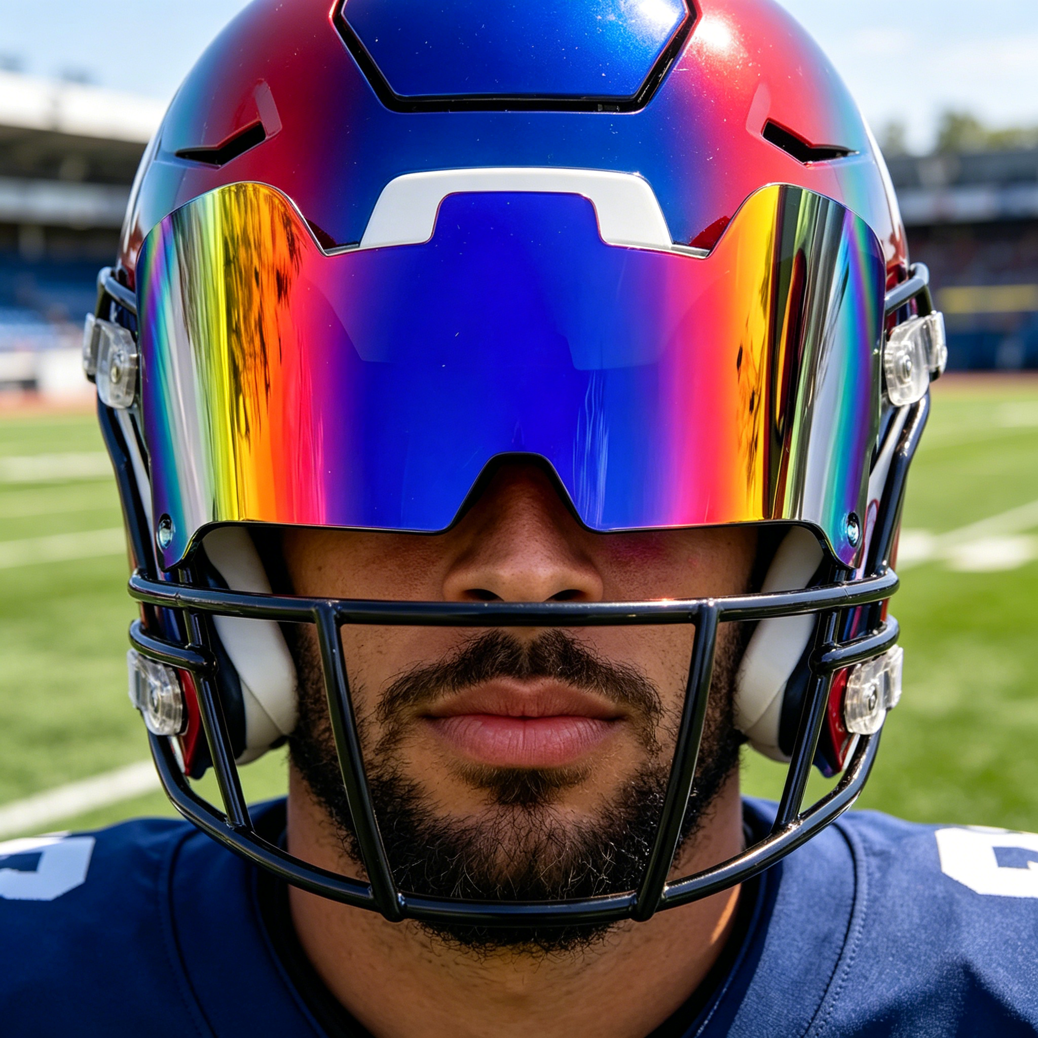 HBMYN 2026 New Youth Football Eye Shield Clear Visors with Anti Fog Adult Football Visors Clear Football Helmets Visors Scratch Resistant