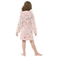 thumbnail image 4 of FORMRS Niños Bathrobe Unisex Hooded Robe Soft Plush Pajamas Sleepwear, Size 2-3T, Love in The Air, 4 of 7