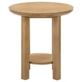 thumbnail image 4 of Coaster Ottowa 2-piece Round Transitional Wood Coffee Table Set in Washed Oak, 4 of 12