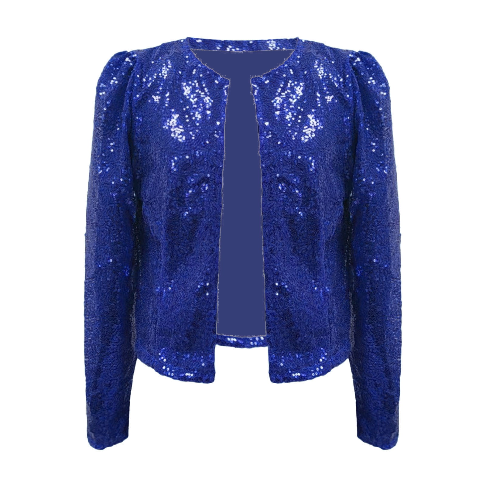 Women Casual Fashion Sequin Sequins Sparkling Cardigan Jacket plus ...