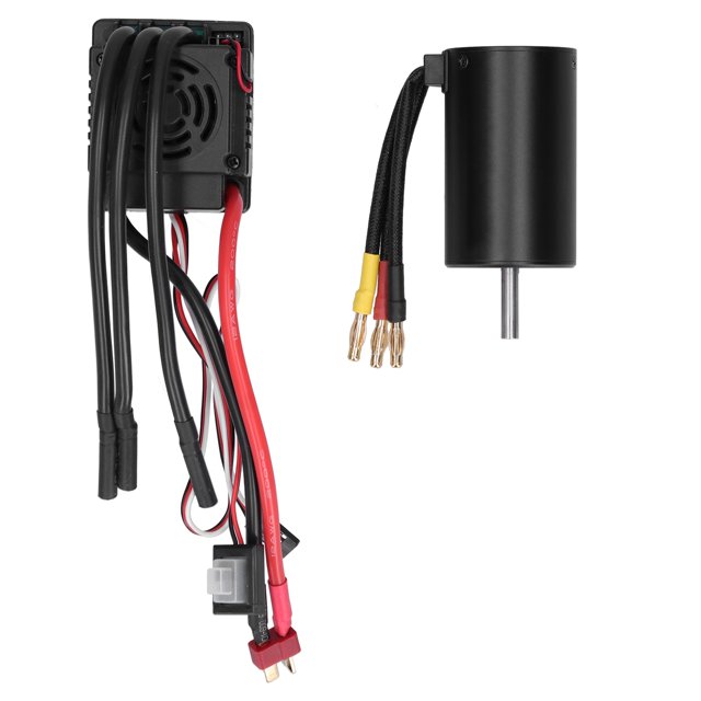 Motor sin escobillas 3660 3800KV y 80A ESC con juego combinado de enchufe T de repuesto para coche RC 1/8