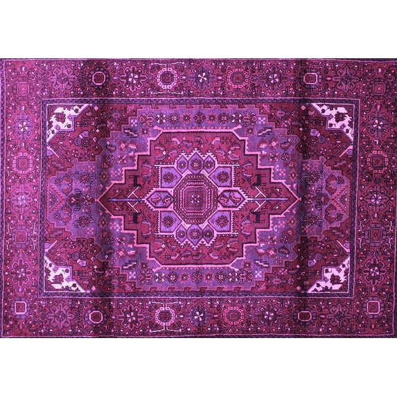 Ahgly Company Indoor Rectangle Persian Purple Traditional Area Rugs, 6' x 9'