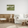 thumbnail image 2 of Soothing Yard Clothesline Scene Landscape Painting White Framed Art Print Wall Art, 2 of 7