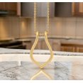 thumbnail image 3 of Ring Holder Necklace 14K Gold Plated , Engagement Magic Ring Keeper Jewelry, Horseshoe Dainty Jewelry, Gift for Her, Gift for Her Nurse, 3 of 5