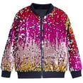 thumbnail image 4 of JIUKE Baby Jackets Girls Boys Sequin Zipper Coat Long Sleeve Sparkly Shirts Toddler Spring Summer Casual Blouses, 4 of 4