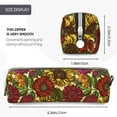 thumbnail image 3 of Fotbe Sunflower Pattern Leather Pencil Case, Pencil Pouch with Durable Zipper, Compact and Stylish Organizer for Stationery, Art Supplies, Travel Essentials, 3 of 7