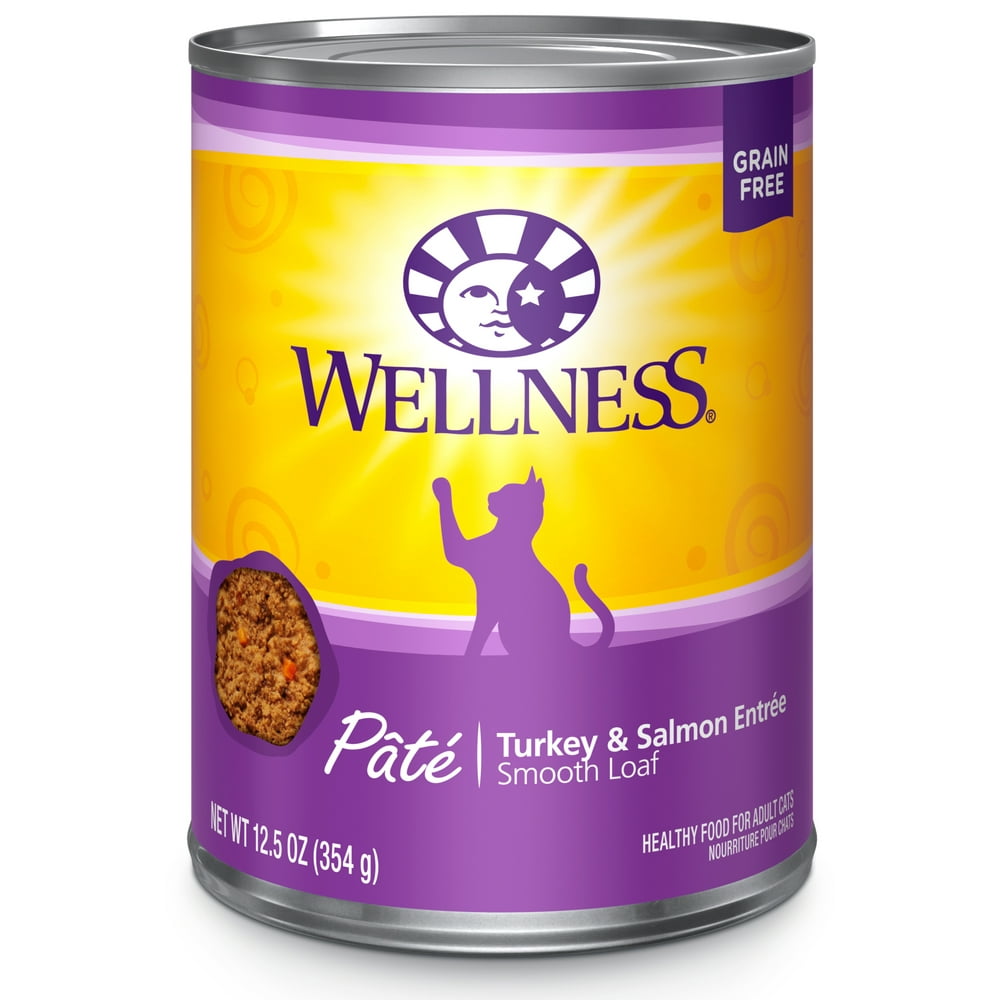 Wellness Complete Health Grain Free Canned Cat Food, Turkey & Salmon