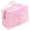 Pink, variant on Cosmetic Bag Travel Organizer with Clear Floral Design for Women Large Capacity Thickened Bath Storage Tote -Compartment