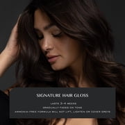 Kristin Ess Hair Gloss in Bittersweet, Dark Brunette - 4 Week Semi Permanent Hair Color for Women - Shine - Hair Dye Glaze
