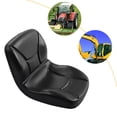 thumbnail image 2 of Universal Seat Replacement, Compact High Back Tractor Seat, Black Vinyl Forklift Seat, Skid Steer Seat with Pre-Drilled Holes, for Forklifts, Tractors, and Anti-Skid Loaders, 2 of 14