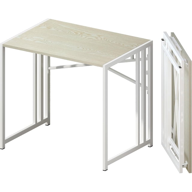Folding Computer Desk inch Writing Gaming Computer Camping Desk No Assembly Required Home Office Table Mahogany